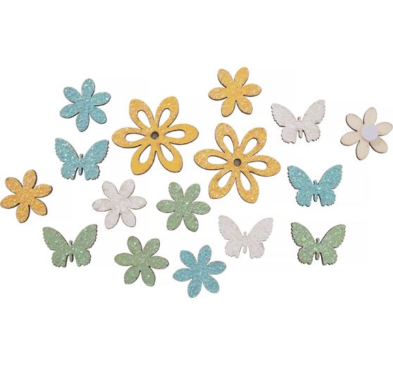 Scatter pieces flower and butterfly "Franca