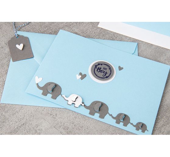 Punch template "Elephant family"