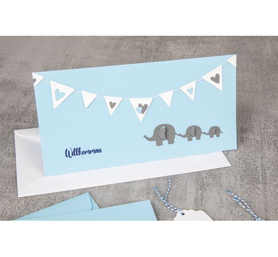 Punch template "Elephant family"