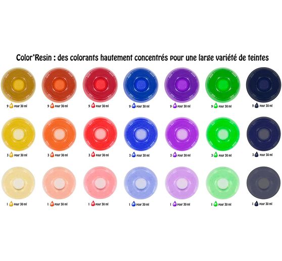 COLOR'RESIN complete set, 6 colours