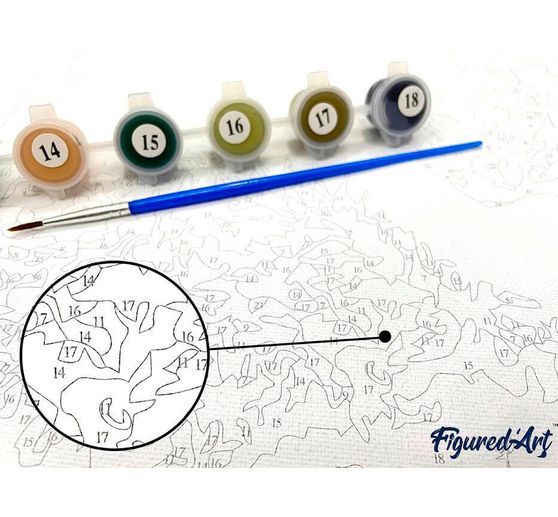 Painting by numbers "White flower"