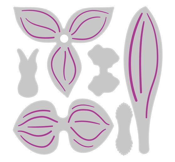 Výseková šablona Sizzix Thinlits "Orchidej"