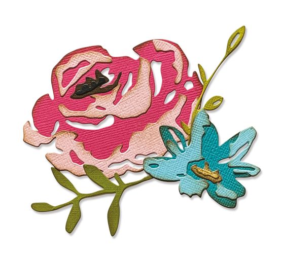 Výseková šablona Sizzix Thinlits "Brushstroke Flowers # 4 by Tim Holtz"