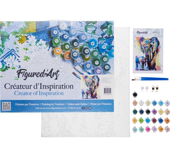 Painting by numbers "Elephants"