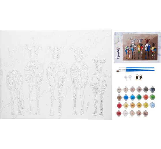 Painting by numbers "Zebras"
