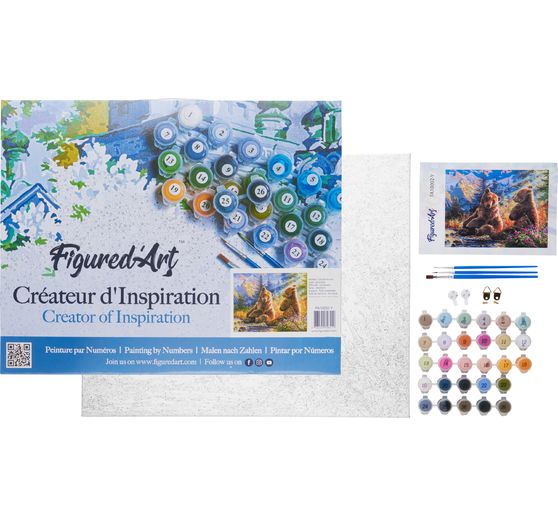 Painting by numbers "Bear couple"