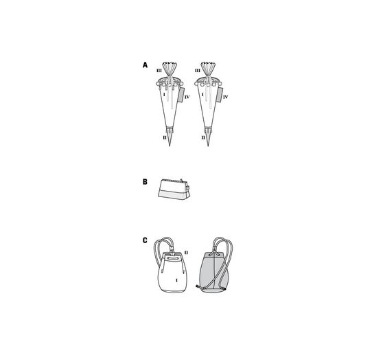 Burda Kids pattern school bag, pencil case and gym bag No. 9256