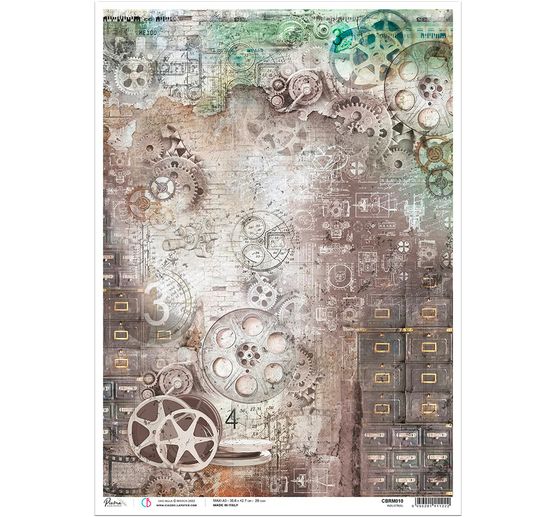 Průmyslová" slámová hedvábí s motivem, DIN A3