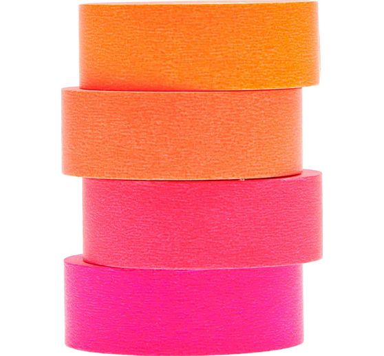 Tape set "Neon", red shades