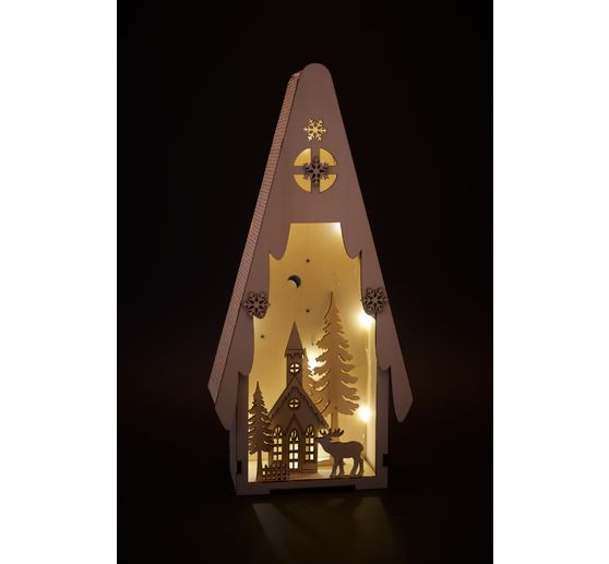 VBS Jedle se zimní scénou, včetně LED diody