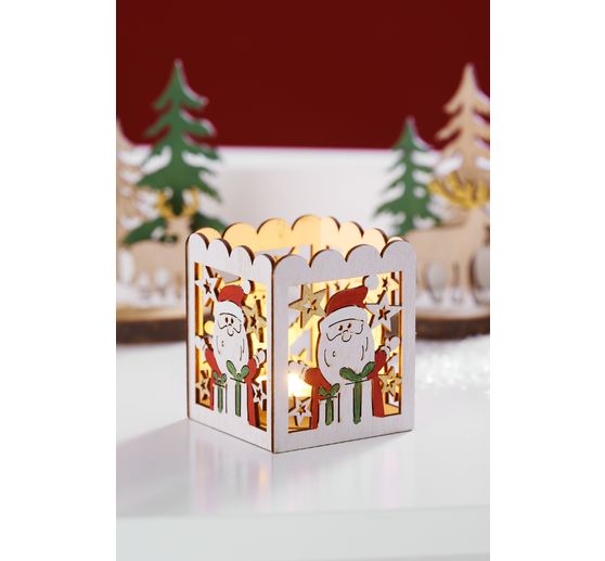 VBS Wooden tealight holders "Christmas magic"