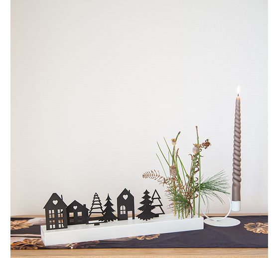 Wooden stand for dried flowers and cards