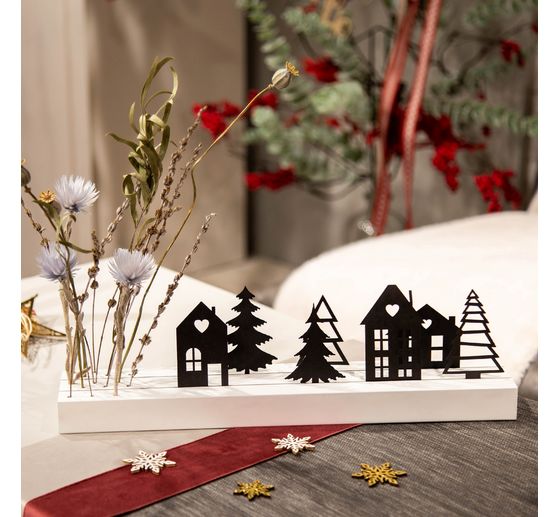 Wooden stand for dried flowers and cards