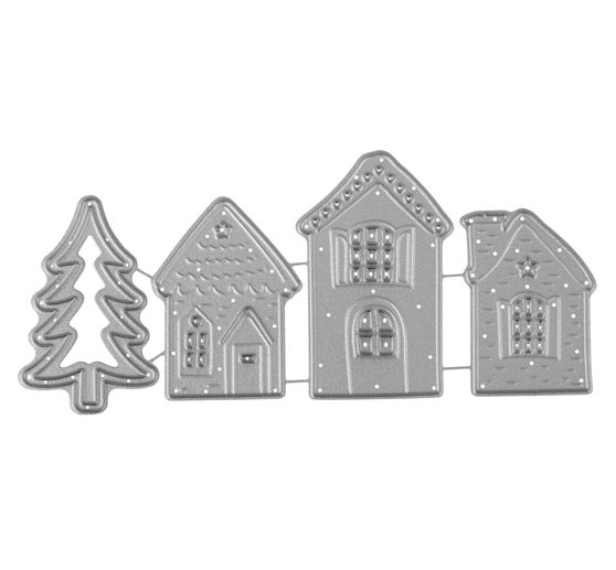 Výseková šablona "Zimní domy"