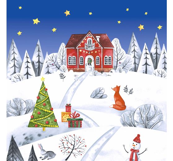 Ubrousek "Vánoce na vesnici