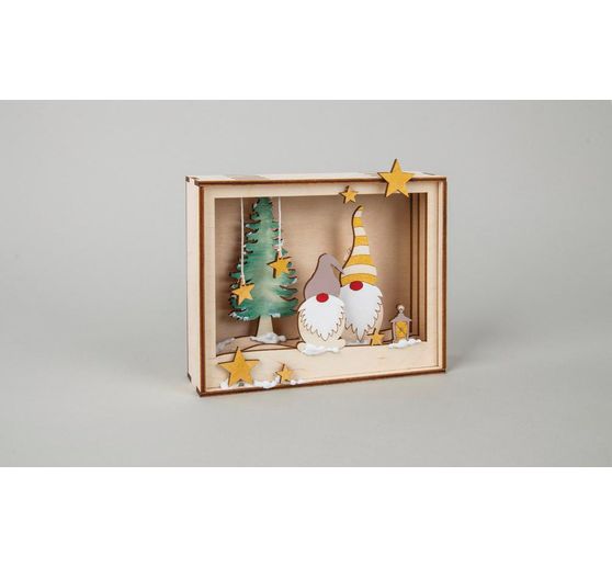 Wooden construction set motif frame "Secret Santa"