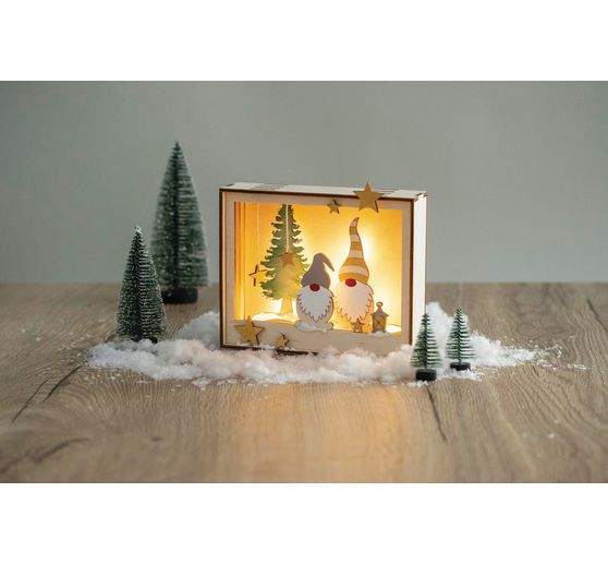 Wooden construction set motif frame "Secret Santa"
