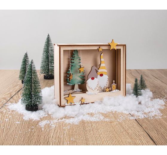 Wooden construction set motif frame "Secret Santa"