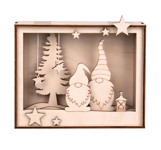 Wooden construction set motif frame "Secret Santa"