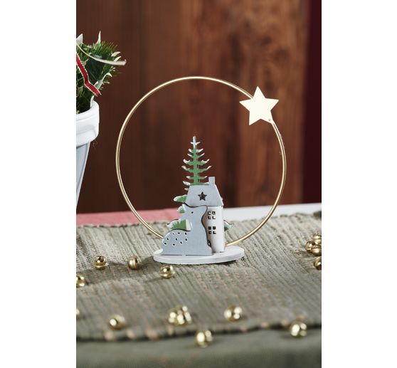 Kovový prsten "Circle", zlatá barva