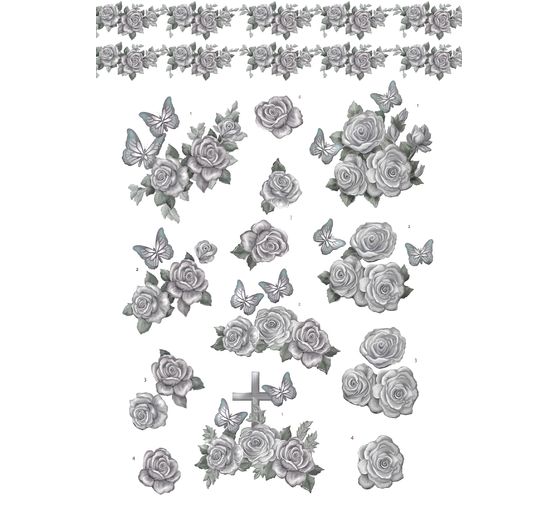 3D děrovaná kniha archů "Kondolence"