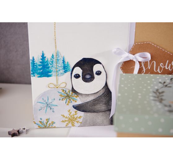 Napkin "Penguin in winter"