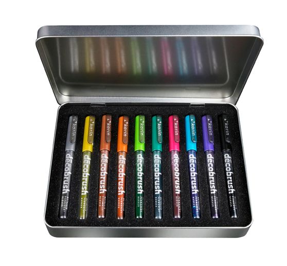 Karin Decobrush Metallic, 10 colors set