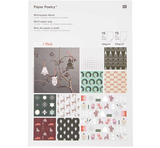 Řemeslný papírový blok "Miluji Vánoce"