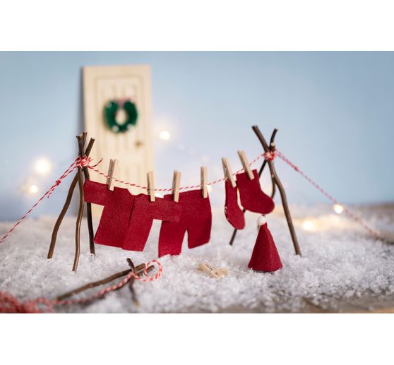 Mini sada na tvoření "Prádlo" Dvířka pro skřítka