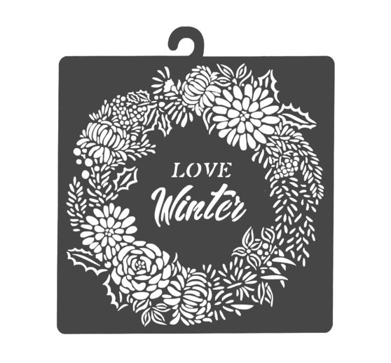 Stencil "Love Winter"