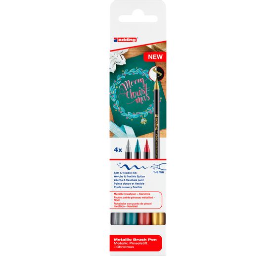 edding 1340 Brush pen "Xmas - Metallic"