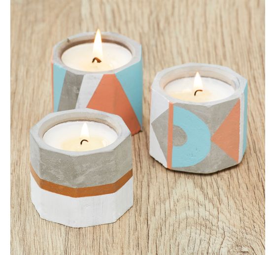 Creative set "Concrete candle holder with soy wax"