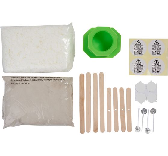 Creative set "Concrete candle holder with soy wax"