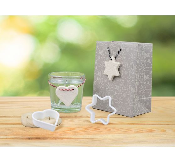 Creative set "Salt dough pendant heart & star"