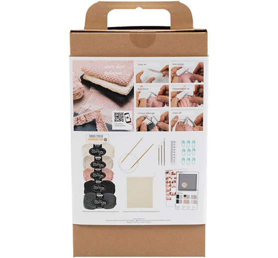 Learning set knitting "Washcloth"