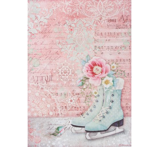 Slaměné hedvábí s motivem "Ice skate"