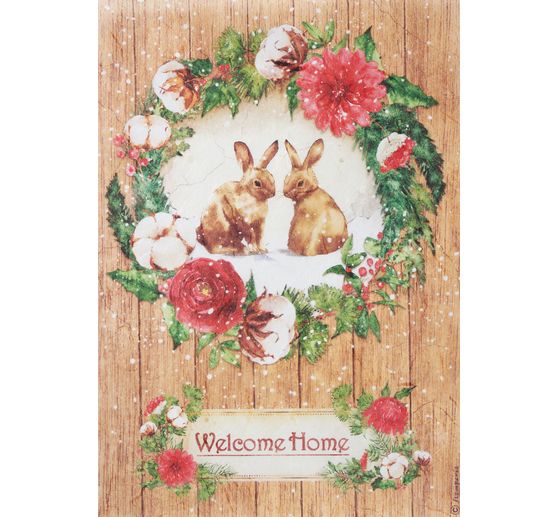 Slámová hedvábí s motivem "Vítejte doma