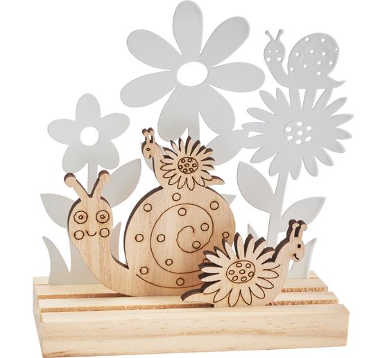 VBS Wooden building kit with metal flowers "Snails"