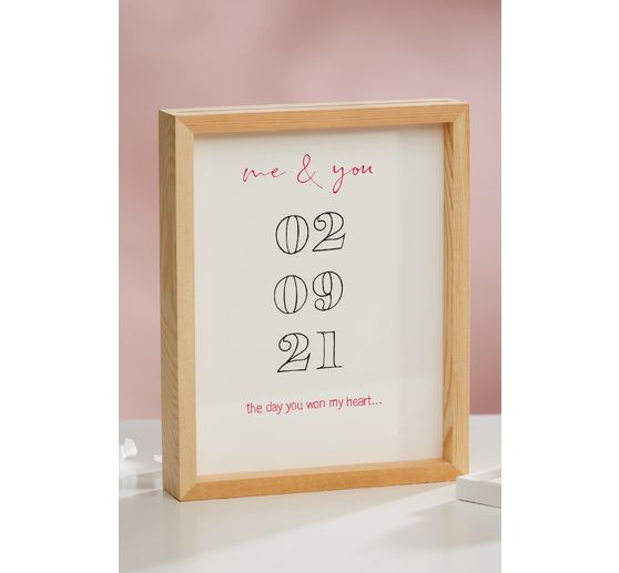 Rico Design dřevěný rám příroda s dvojitým akrylovým kotoučem