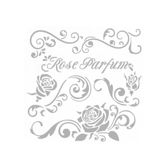 Stencil "Rose perfume"