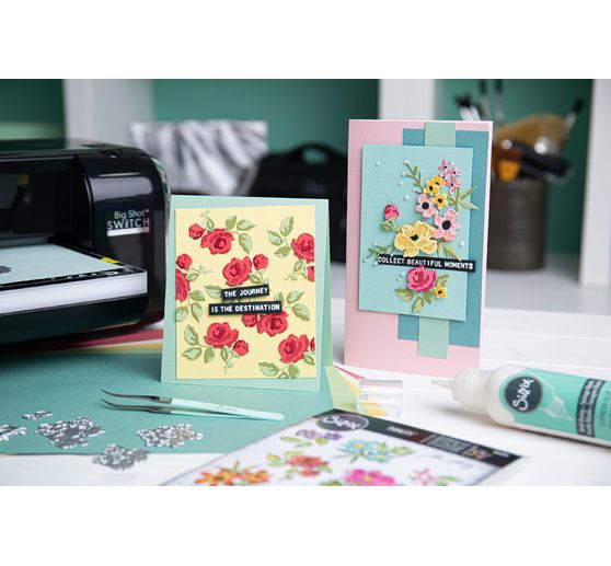 Výseková šablona Sizzix Thinlits "Brushstroke Flowers Mini by Tim Holtz"