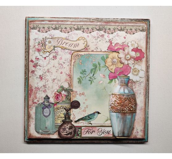 Scrapbook blok "Rose Parfum pozadí"