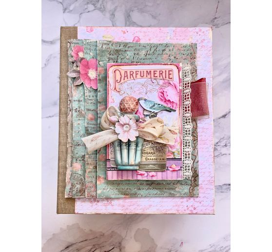 Scrapbook blok "Rose Parfum pozadí"