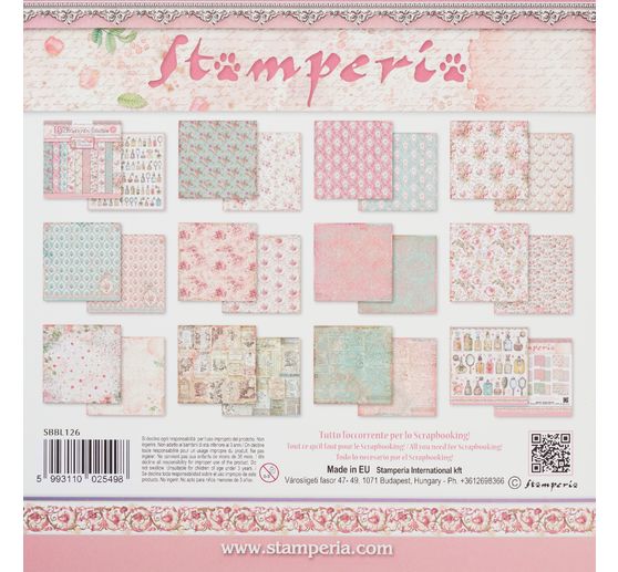 Scrapbook blok "Rose Parfum pozadí"