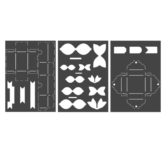 VBS Stencils set "Boxes with bow"