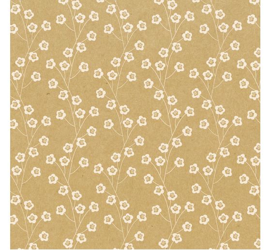 Folding paper assortment "Kraft paper Floral"