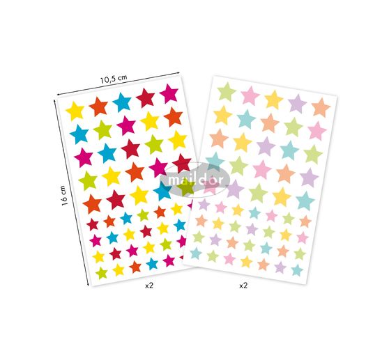 Samolepky "Barevné hvězdy"