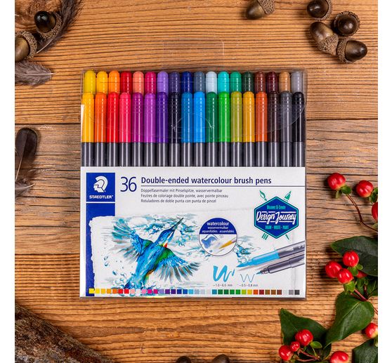 STAEDTLER Double-fibre painter with brush tip, 36 pcs