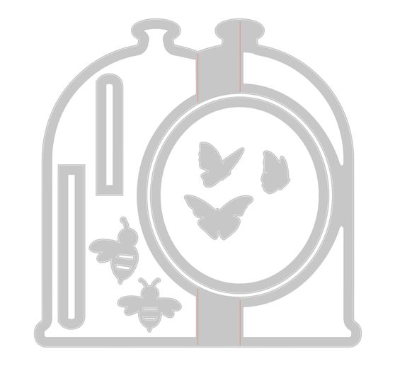 Výseková šablona Sizzix Thinlits "Card, Bell Jar"