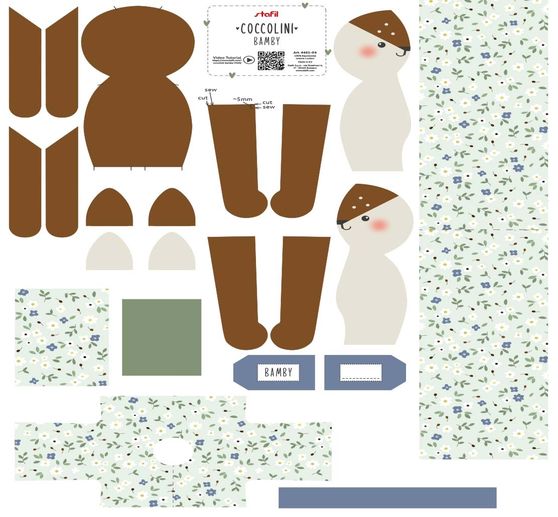 Cuddly toy sewing craft kit Coccolini "Bamby"